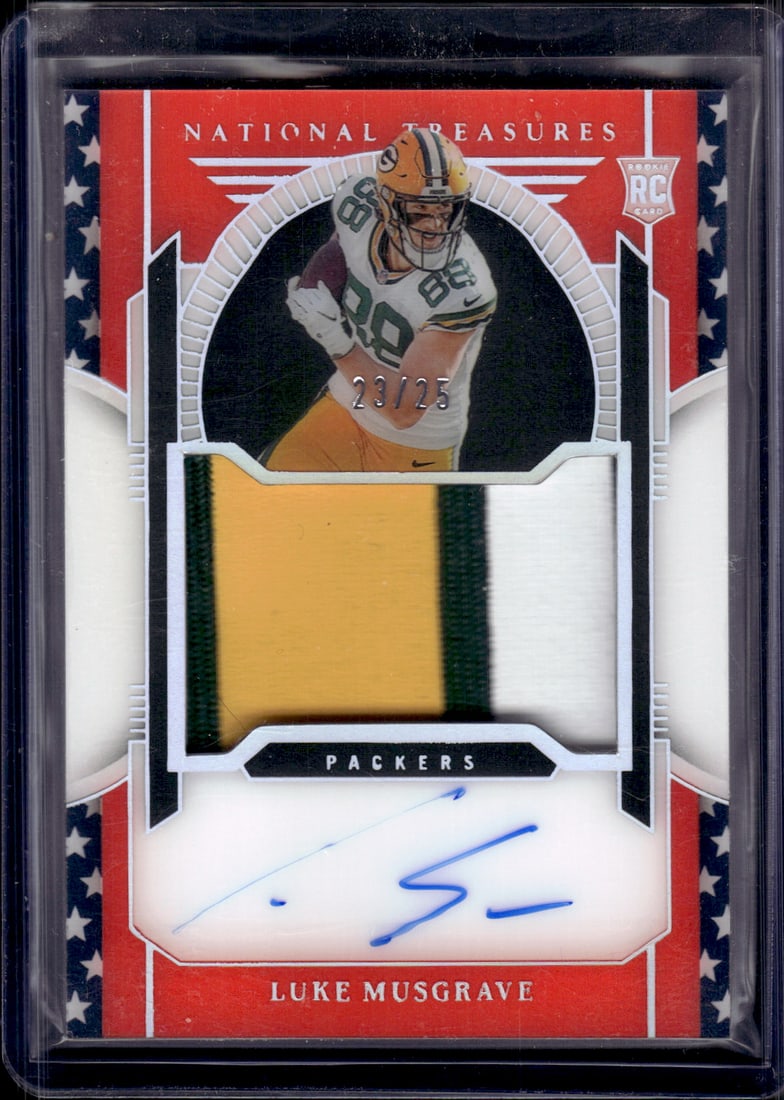 Luke Musgrave Stars and Stripes Rookie Patch Auto /25 2023 Panini National Treasures #181 (1 of 2)