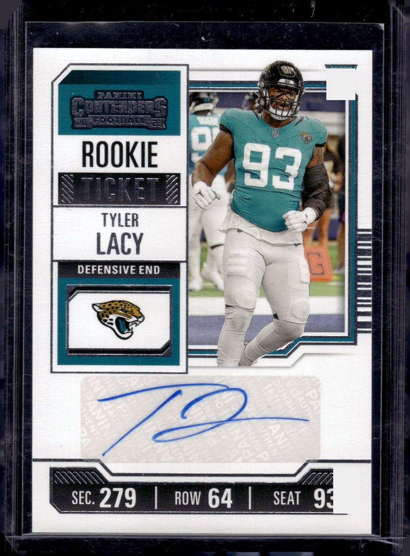 Tyler Lacy Rookie Ticket Auto 2023 Contenders #189 Jaguars (1 of 2)