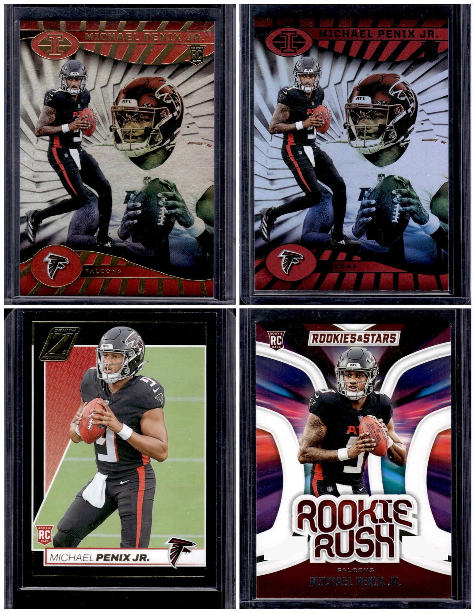 Lot of 4 Michael Penix Jr. Rookie Cards. All Panini, All Different, See Pictures (1 of 2)