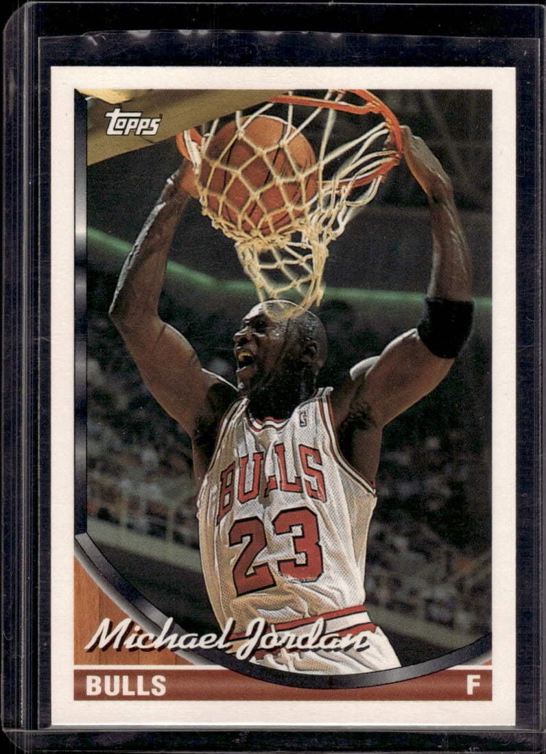 Michael Jordan 1993-94 Topps #23 Chicago Bulls: Topps Basketball NBA Trading & Sports Cards, Sports Cards for Sale Near Me, Chrome, Refractor, SP, SSP, Valuable Auction Memorabilia Lots Sold On Line, NBA Championship & Hall of Fame Player Cards