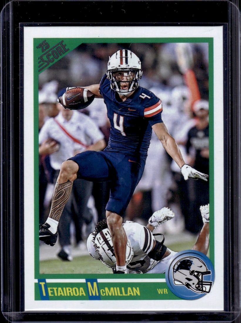 Tetairoa McMillan Rookie Card 2025 Panini Score #3 Carolina Panthers: Panini Select, Prizm, Mosaic, Contenders, Zenith, Phoenix, Illusions, Absolute, Rookie NFL Sports Trading Cards, SP, SSP, Cards, Football Cards for Sale Near Me, Superbowl & Hall of Fame Player Cards,