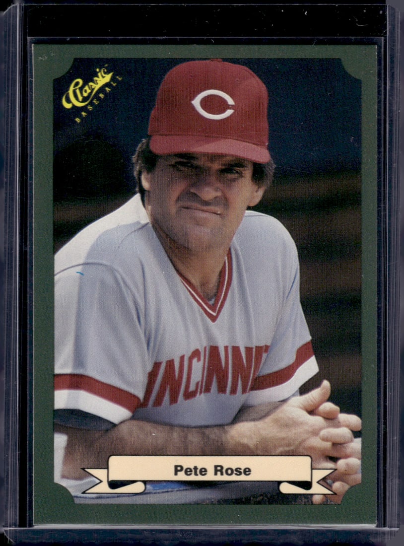 Pete Rose 1987 Classic #1 Reds: Classic Vintage Baseball MLB Trading & Sports Cards, Old Sports Cards for Sale Near Me, Auction Memorabilia Lots for Sale On Line, World Series & Hall of Fame Players