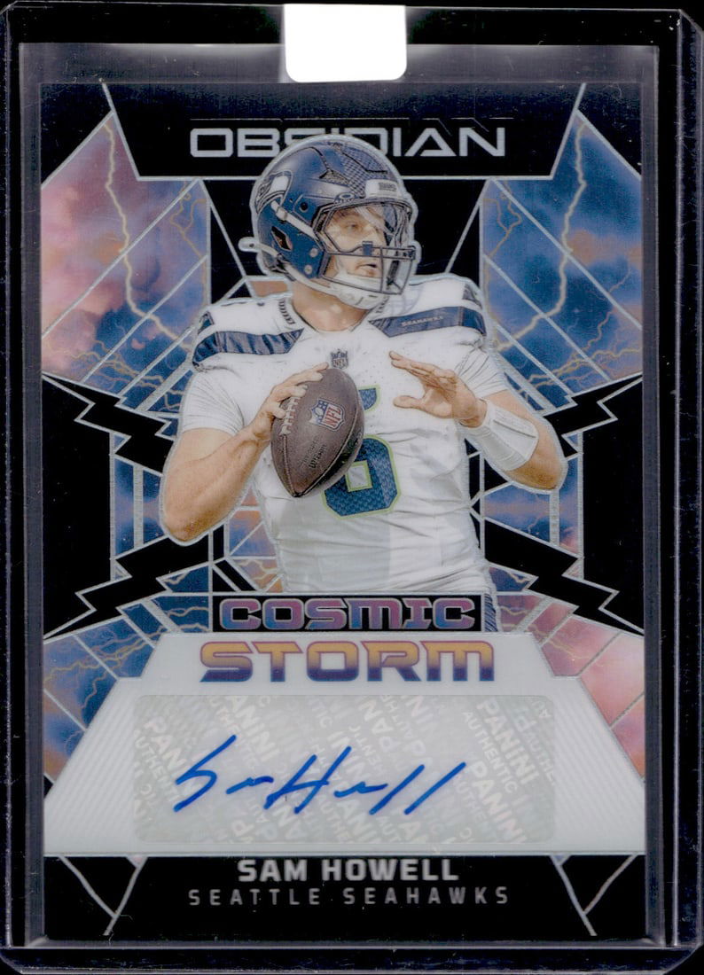 Sam Howell Cosmic Storm Auto 2024 Obsidian #CSS-SHL Seattle Seahawks (1 of 2)