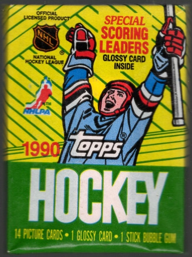 1990 Topps Vintage Hockey Cards Retail Box Wax Pack Sports Cards Wayne Gretzky: 1990 Topps Vintage Hockey Card Retail Box Wax Pack, Sports Cards, Brett Hull, Ray Bourque, Patrick Roy, Mario Lemieux, Wayne Gretzky, NHL Trading Cards, Stanley Cup, NHL Hall of Fame Player Trading Ca
