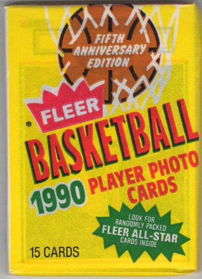 1990 Fleer Series 1 Vintage Basketball Cards Retail Box Pack New Factory Sealed: Vintage Valuable Basketeball NBA Trading & Sports Cards Sold On Line, Michael Jordan, Chicago Bulls, David Robinson Rookie Card, Shawn Kemp Rookie Card, Magic Johnson, Larry Bird, Tim Hardaway RC, Old