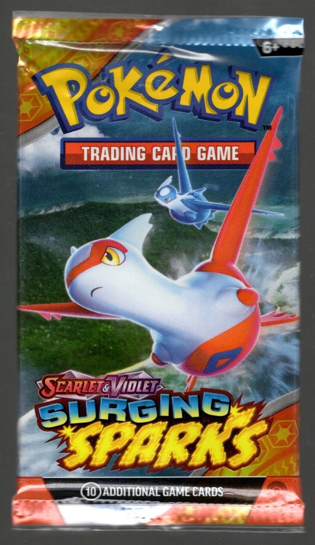 Pokemon Scarlet & Violet Surging Sparks 10 Card TCG Booster Pack, Charizard, Pikachu, Holo: Pokemon Trading Card Game Cards, Charizard, Pikachu, Mewto, EX, Referse Holo, Holo Rare Cards, Secret Rare Cards, Full Art Cards, Evee, 3 Stars Ultra Rare Cards, Double Rare, Illustration Rare, Specia