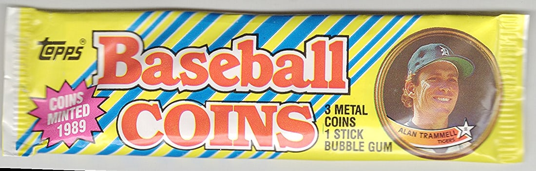 1989 Topps Vintage Baseball Coins Retail Box Wax Pack MLB Trading Coins (1 of 1)