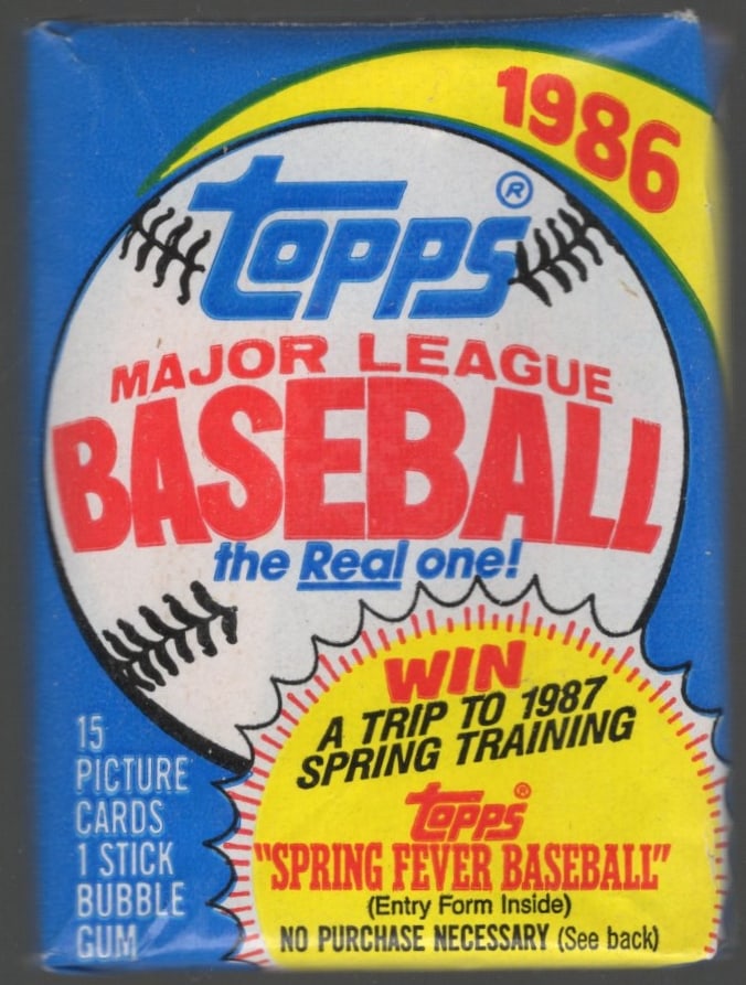 1986 Topps Series 1 Vintage Baseball Cards Retail Box Wax Pack Sports Card (1 of 1)