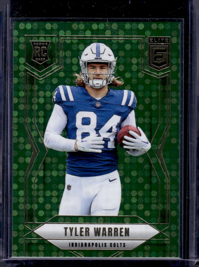 Tyler Warren Rookie Card Green Disco 2025 Donruss Elite #119 Indianapolis Colts (1 of 2)