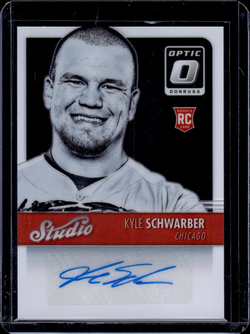 Kyle Schwarber Studio Rookie Auto 2016 Donruss Optic #SSKS Phillies (1 of 2)