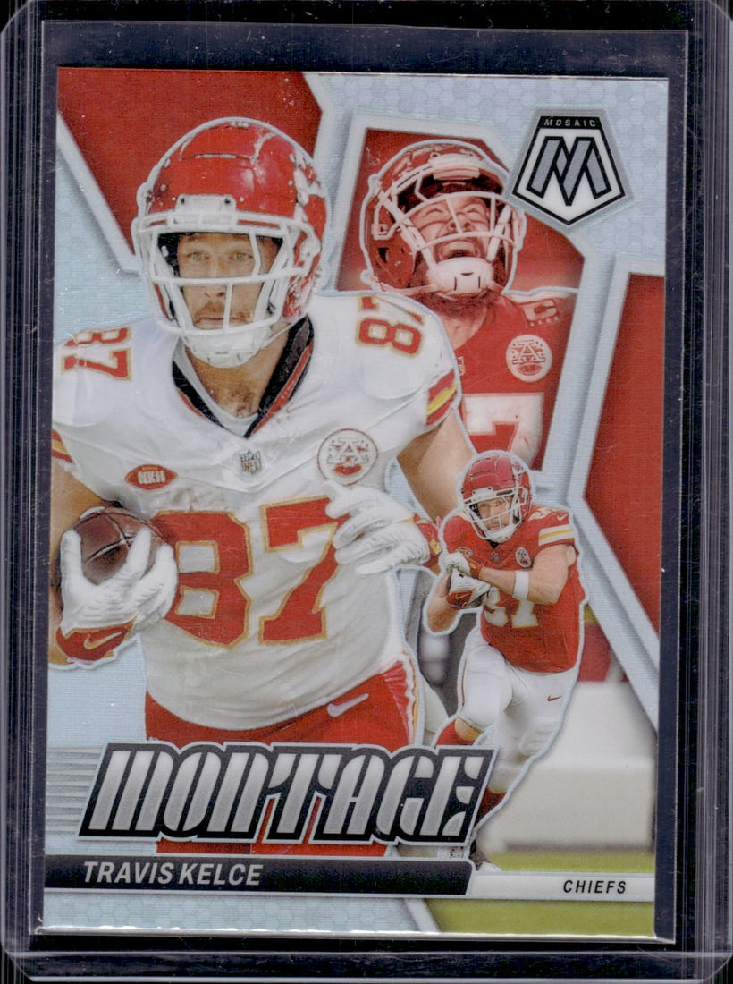 Travis Kelce Montage Silver Prizm 2024 Mosaic #M-2 Kansas City Chiefs (1 of 2)