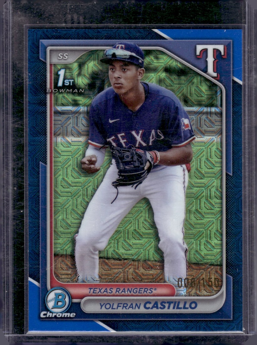 Yolfran Castillo 1st Bowman Blue Mojo Refractor /150 2024 Bowman Chrome #BCP-159 (1 of 2)