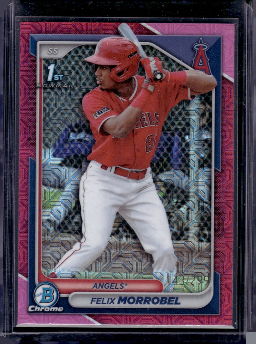 Felix Morrobel 1st Bowman Fuschia Mojo Refractor /299 2024 Bowman Chrome #BCP-121 (1 of 2)