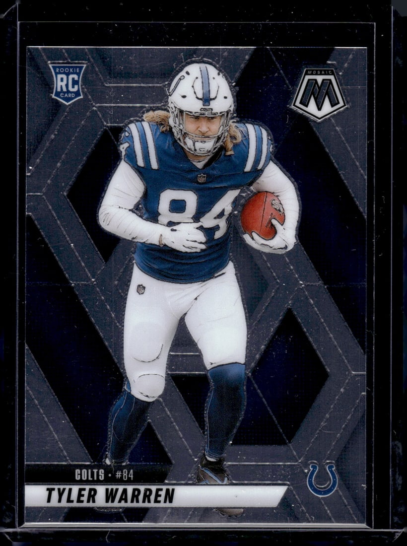 Tyler Warren Rookie Card 2025 Mosaic #354 Indianapolis Colts: Panini Select, Prizm, Mosaic, Contenders, Zenith, Phoenix, Illusions, Absolute, Rookie NFL Sports Trading Cards, SP, SSP, Cards, Football Cards for Sale Near Me, Superbowl & Hall of Fame Player Cards,