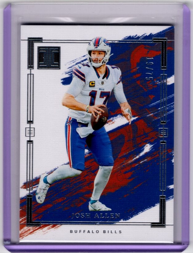 Josh Allen /75 2024 Panini Impeccable #7 Buffalo Bills (1 of 2)