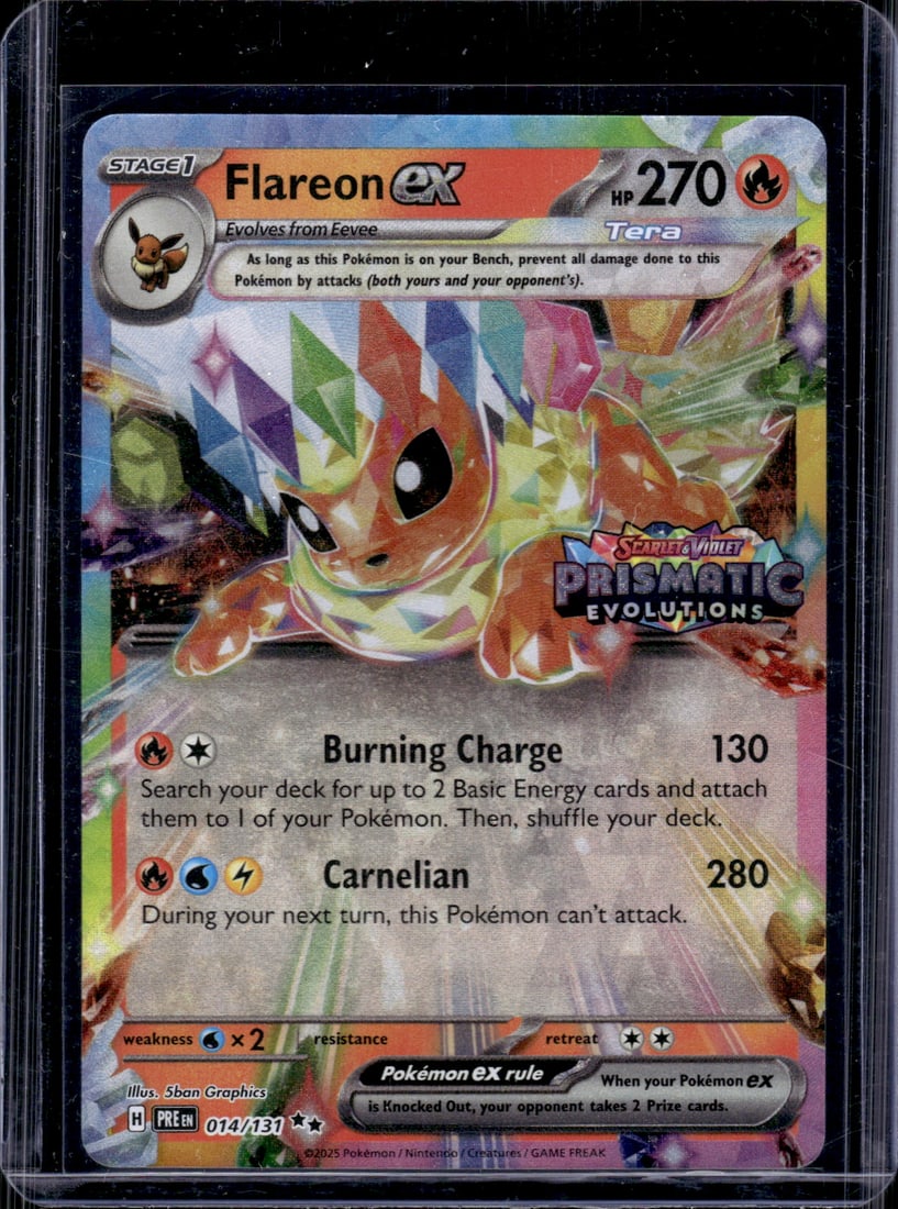 2025 Pokemon Prismatic Evolutions Flareon Ex Stamped #14 (1 of 2)