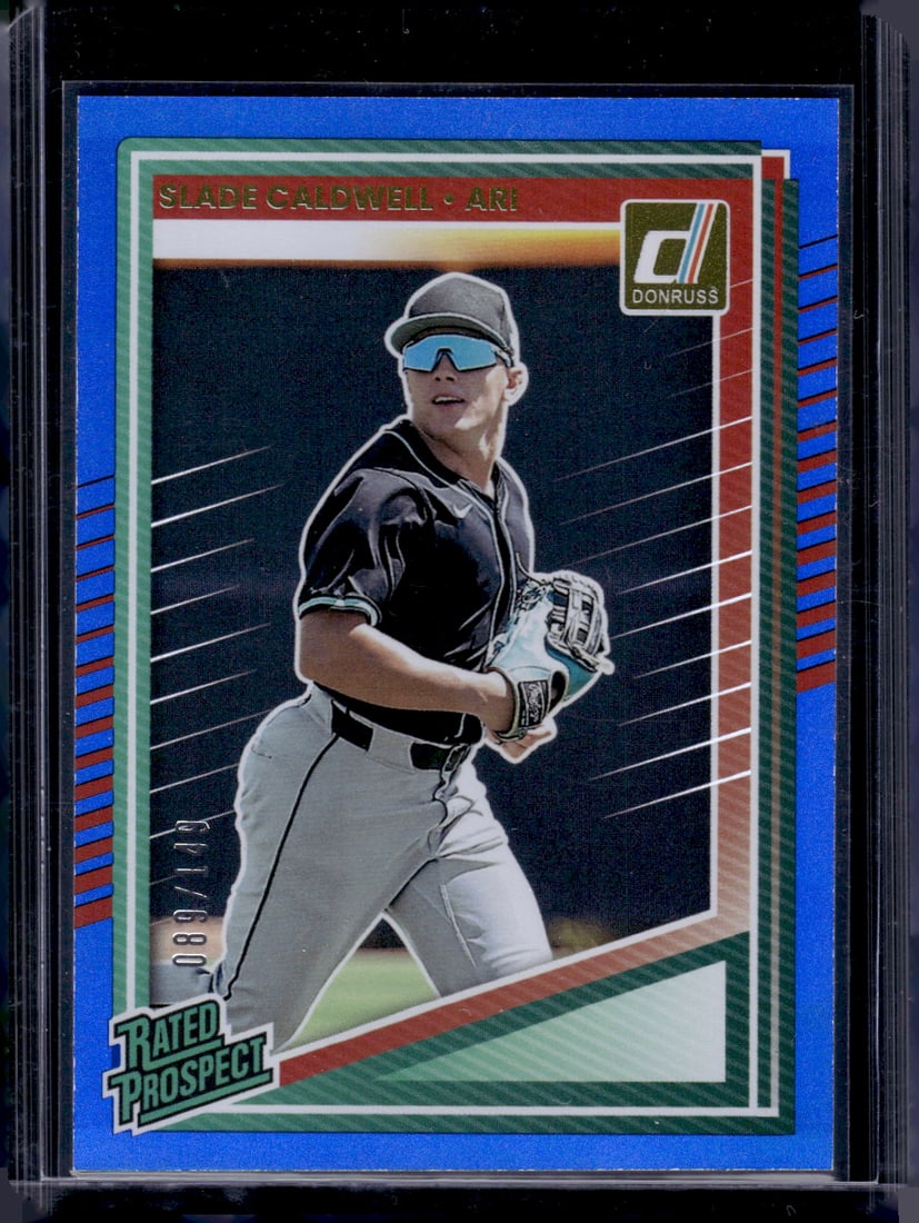 Slade Caldwell Rated Prospect Blue Foil /149 2025 Donruss #112 Arizona Diamondbacks (1 of 2)