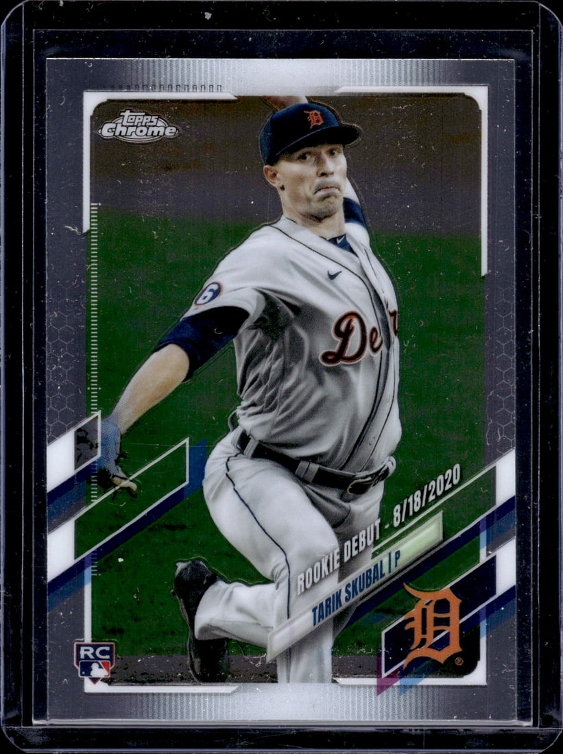 Tarik Skubal Rookie Card 2021 Topps Chrome Update #USC82 Detroit Tigers: Topps Baseball MLB Trading & Sports Cards, Sports Cards for Sale Near Me, World Series & Hall of Fame Players Memorabilia, Refractors, X-Fractors, Numbered, SP, SSP, Valuable Auction Memorabilia Lots 
