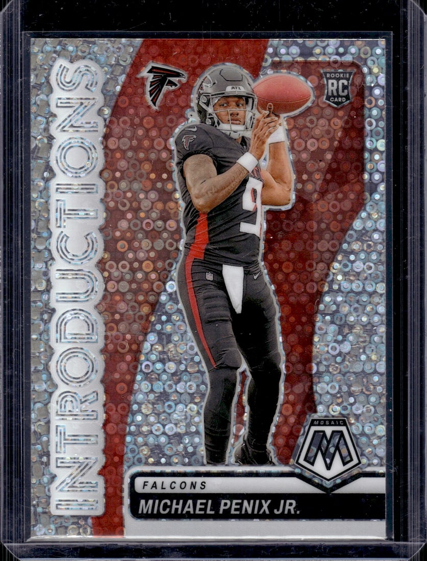 Michael Penix Jr. Rookie Card Introductions No Huddle Prizm 2024 Mosaic #6 Falcons: Panini Select, Prizm, Mosaic, Contenders, Zenith, Phoenix, Illusions, Absolute, Rookie NFL Sports Trading Cards, SP, SSP, Cards, Football Cards for Sale Near Me, Superbowl & Hall of Fame Player Cards,