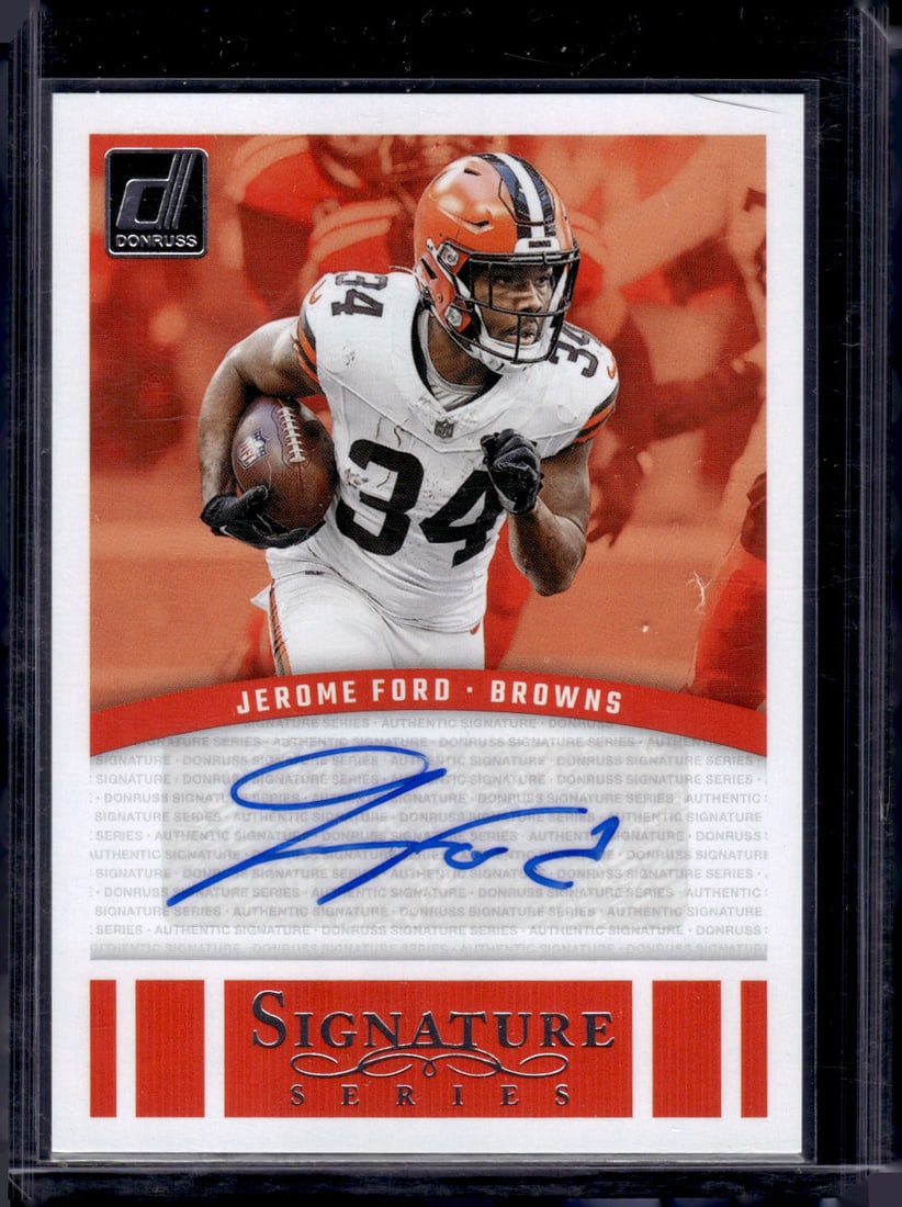 Jerome Ford Signature Series Auto 2024 Donruss #SSE-JFO Cleveland Browns (1 of 2)