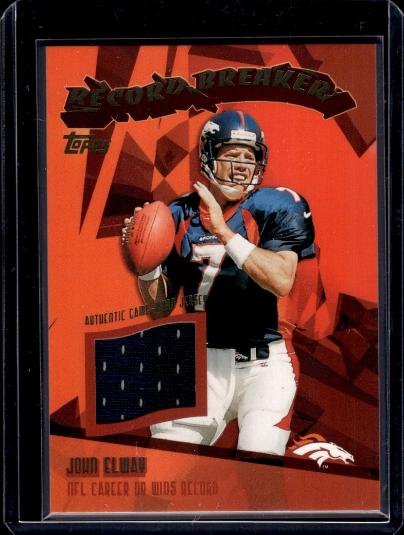 John Elway Game Worn Patch 2003 Topps #RBR-JE Denver Broncos, Rare (1 of 2)