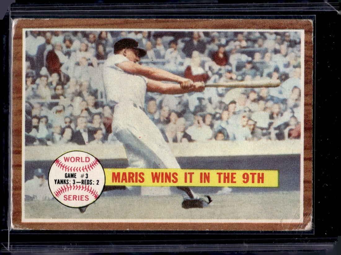 Maris Wins It In The 9th 1962 Topps #234 Yankees Vintage Baseball Card (1 of 2)