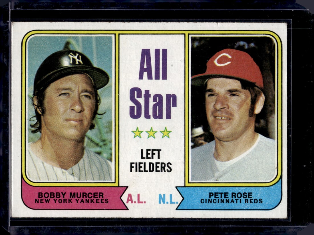 Pete Rose/Bobby Murcer All Star Left Fielders 1974 Topps #336: Topps Baseball MLB Trading & Sports Cards, Sports Cards for Sale Near Me, World Series & Hall of Fame Players Memorabilia, Refractors, X-Fractors, Numbered, SP, SSP, Valuable Auction Memorabilia Lots 