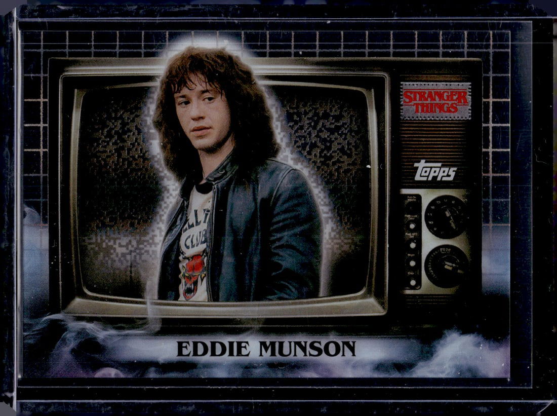 Eddie Munson Static Age 2025 Topps Stranger Things #SA-10: Topps trading cards entertainment & television memorabilia. Streaming TV ephemera.