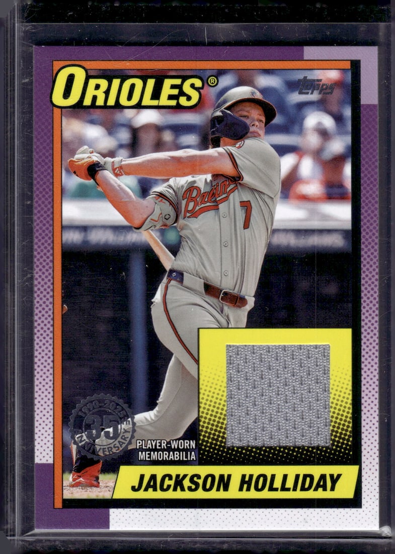 Jackson Holliday 35th Anniversary Patch 2025 Topps #T90R-JH Baltimore Orioles (1 of 2)
