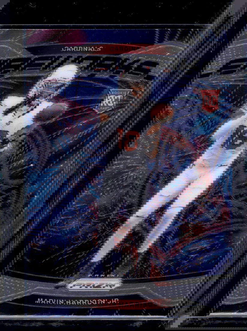 Marvin Harrison Jr. Rookie Card Fireworks 2024 Prizm #20 Arizona Cardinals (1 of 2)