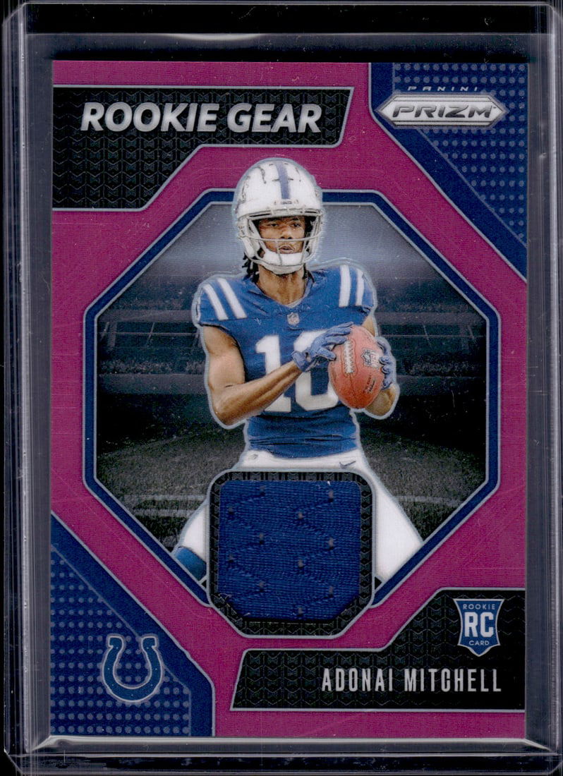 Adonai Mitchell Pink Prizm Rookie Patch 2024 Panini Prizm #RG-AML Colts (1 of 2)