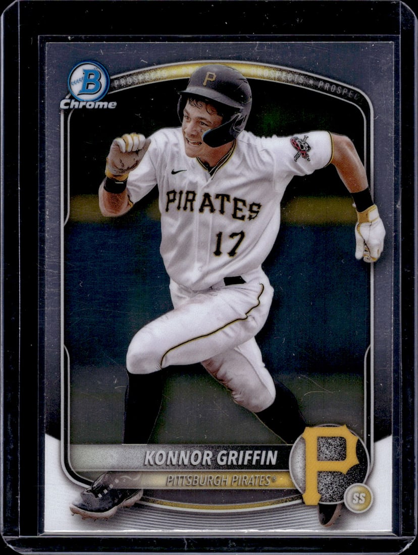 Konnor Griffin Chrome Prospects 2025 Bowman Chrome #BCP-86 Pittsburgh Pirates: Bowman Baseball MLB Trading & Sports Cards, Sports Cards for Sale Near Me, World Series & Hall of Fame Players, SP, SSP, Chrome, 1st Bowman, Auction Memorabilia Lots Sold On Line