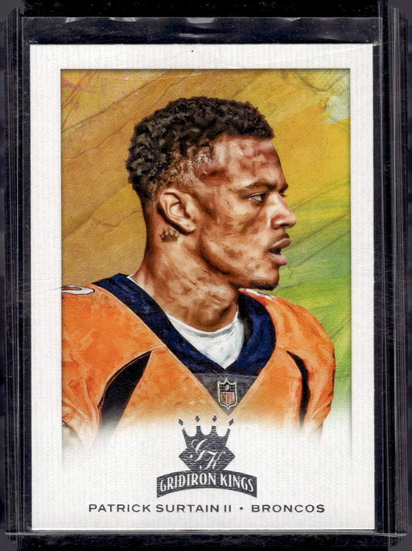 Patrick Surtain Rookie Card Gridiron Kings 2021 Chronicles Donruss #GK-37 Broncos: Panini Select, Prizm, Mosaic, Contenders, Zenith, Phoenix, Illusions, Absolute, Rookie NFL Sports Trading Cards, SP, SSP, Cards, Football Cards for Sale Near Me, Superbowl & Hall of Fame Player Cards,
