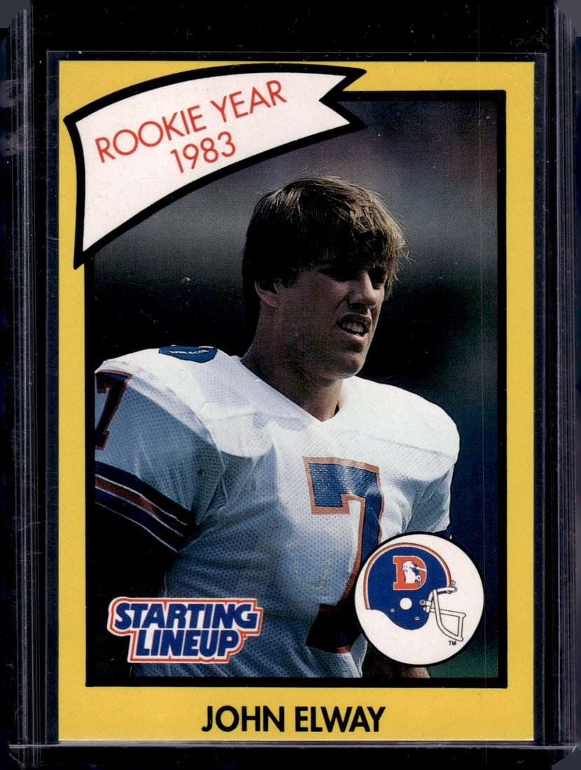 John Elway Yellow Border 1990 Kenner Starting Lineup Denver Broncos (1 of 2)