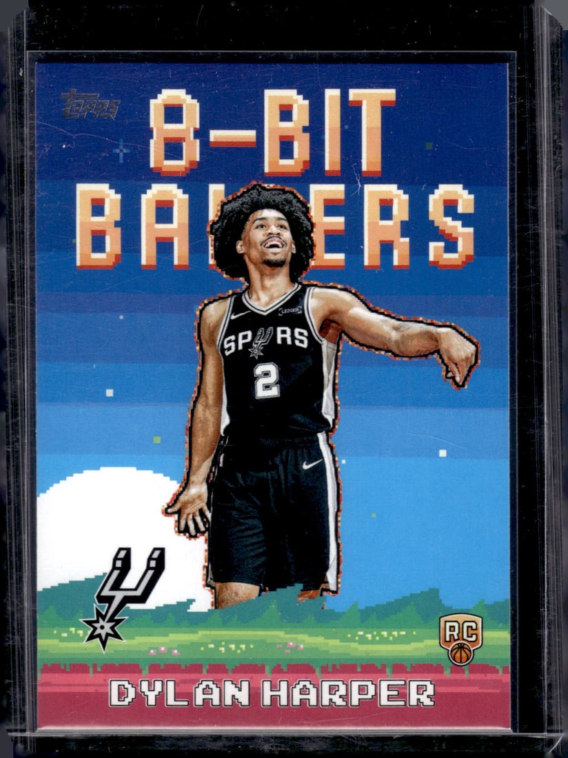 Dylan Harper Rookie Card 8-Bit Ballers 2025-26 Topps #8B-32 San Antonio Spurs: Topps Basketball NBA Trading & Sports Cards, Sports Cards for Sale Near Me, Chrome, Refractor, SP, SSP, Valuable Auction Memorabilia Lots Sold On Line, NBA Championship & Hall of Fame Player Cards
