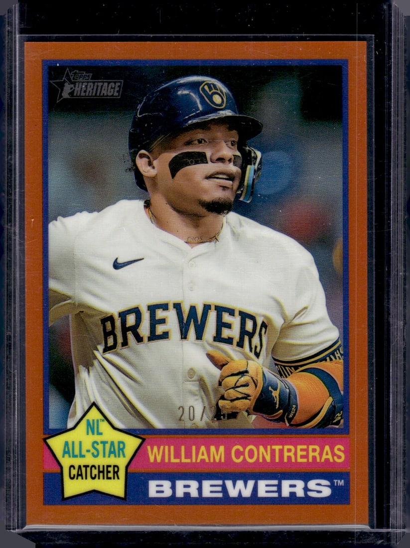 William Contreras Orange Chrome /25 2025 Topps Heritage #300 (1 of 2)