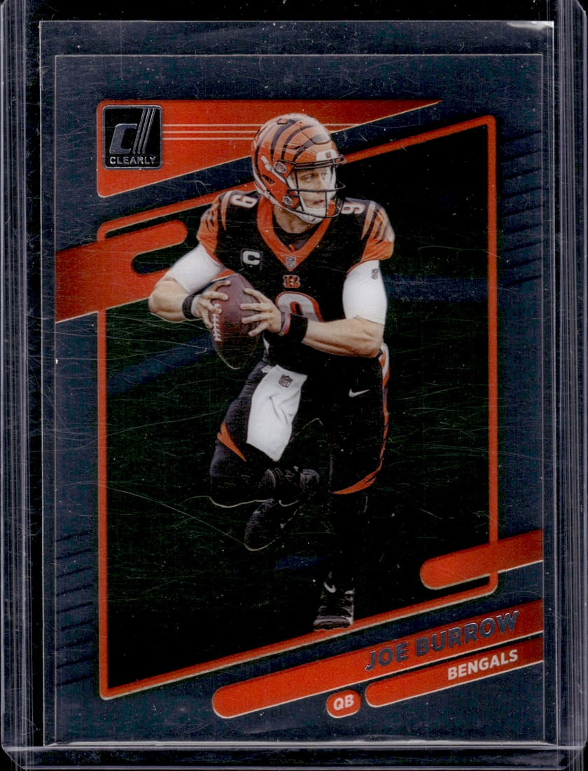 Joe Burrow 2021 Panini Clearly Donruss #10 Cincinnati Bengals: Donruss Football NLF Trading & Sports Cards, Sports Cards for Sale Near Me, Valuable Memorabilia Auction Lots Sold On Line, SP, SSP