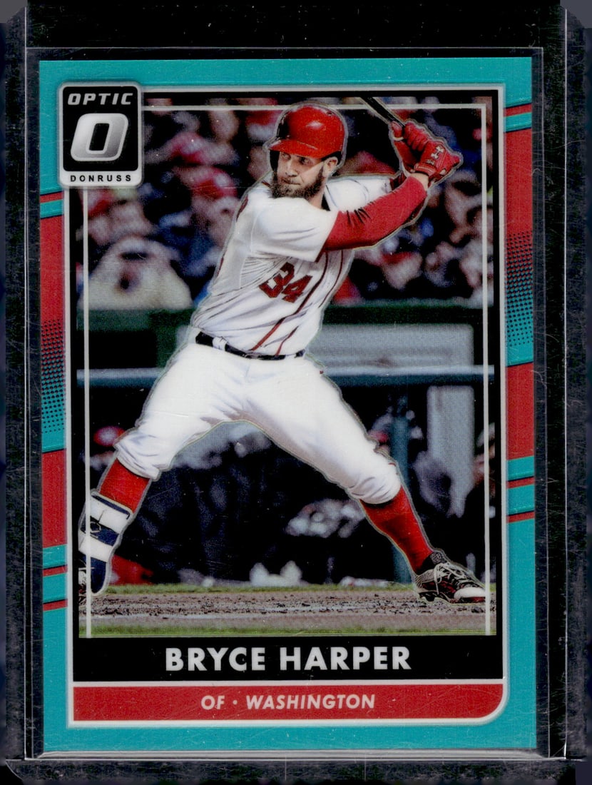 Bryce Harper Aqua Prizm /299 2016 Donruss Optic #117 Nationals, Phillies (1 of 2)