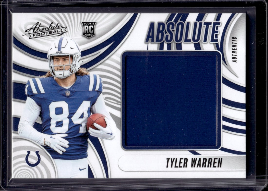 Tyler Warren Rookie Patch 2025 Absolute #AJ-TWN Indianapolis Colts (1 of 2)