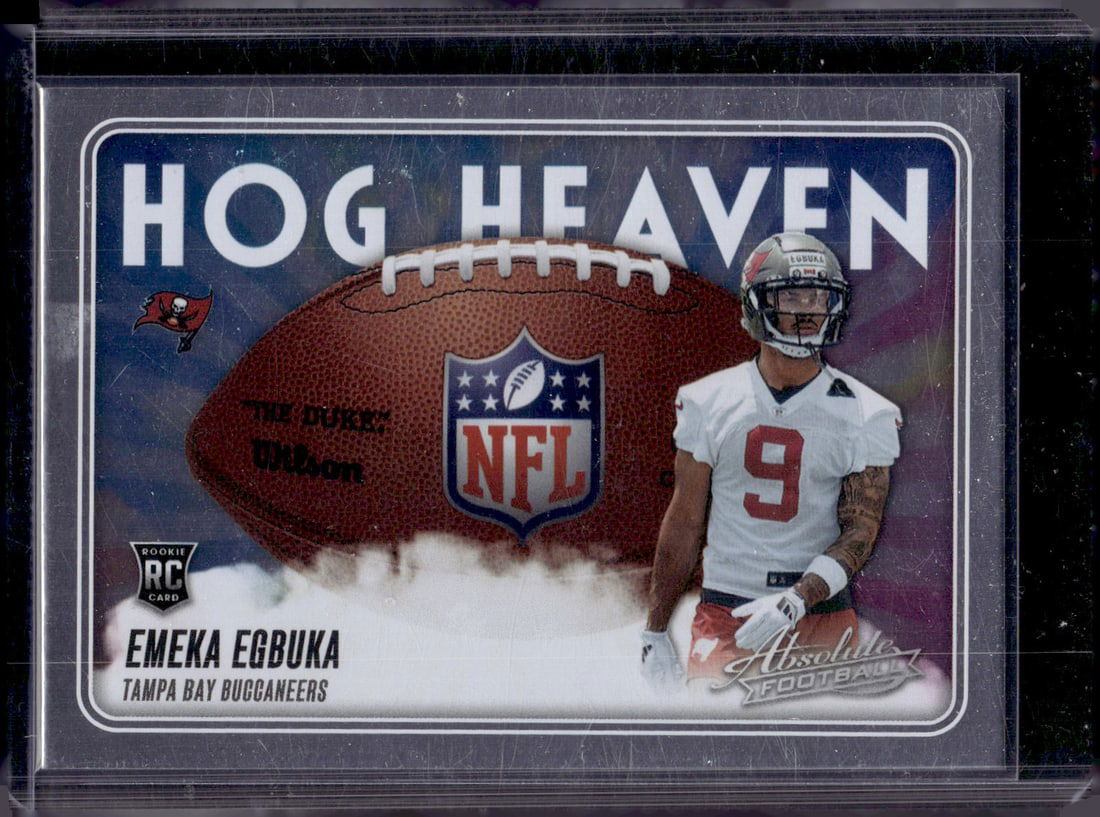Emeka Egbuka Rookie Card Hog Heaven 2025 Absolute #HH-EEA Tampa Bay Buccaneers: Panini Select, Prizm, Mosaic, Contenders, Zenith, Phoenix, Illusions, Absolute, Rookie NFL Sports Trading Cards, SP, SSP, Cards, Football Cards for Sale Near Me, Superbowl & Hall of Fame Player Cards,