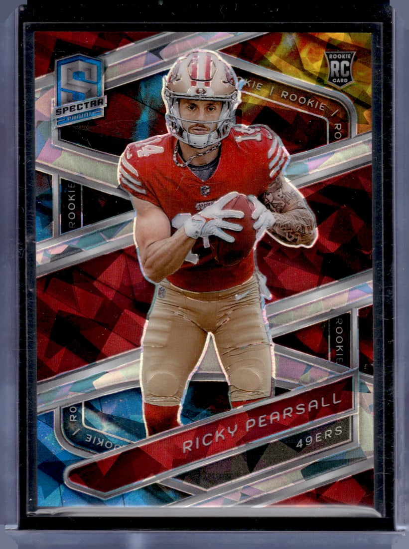 Ricky Pearsall Rookie Card Astral /40 2024 Spectra #124 San Francisco 49ers: Panini Select, Prizm, Mosaic, Contenders, Zenith, Phoenix, Illusions, Absolute, Rookie NFL Sports Trading Cards, SP, SSP, Cards, Football Cards for Sale Near Me, Superbowl & Hall of Fame Player Cards,