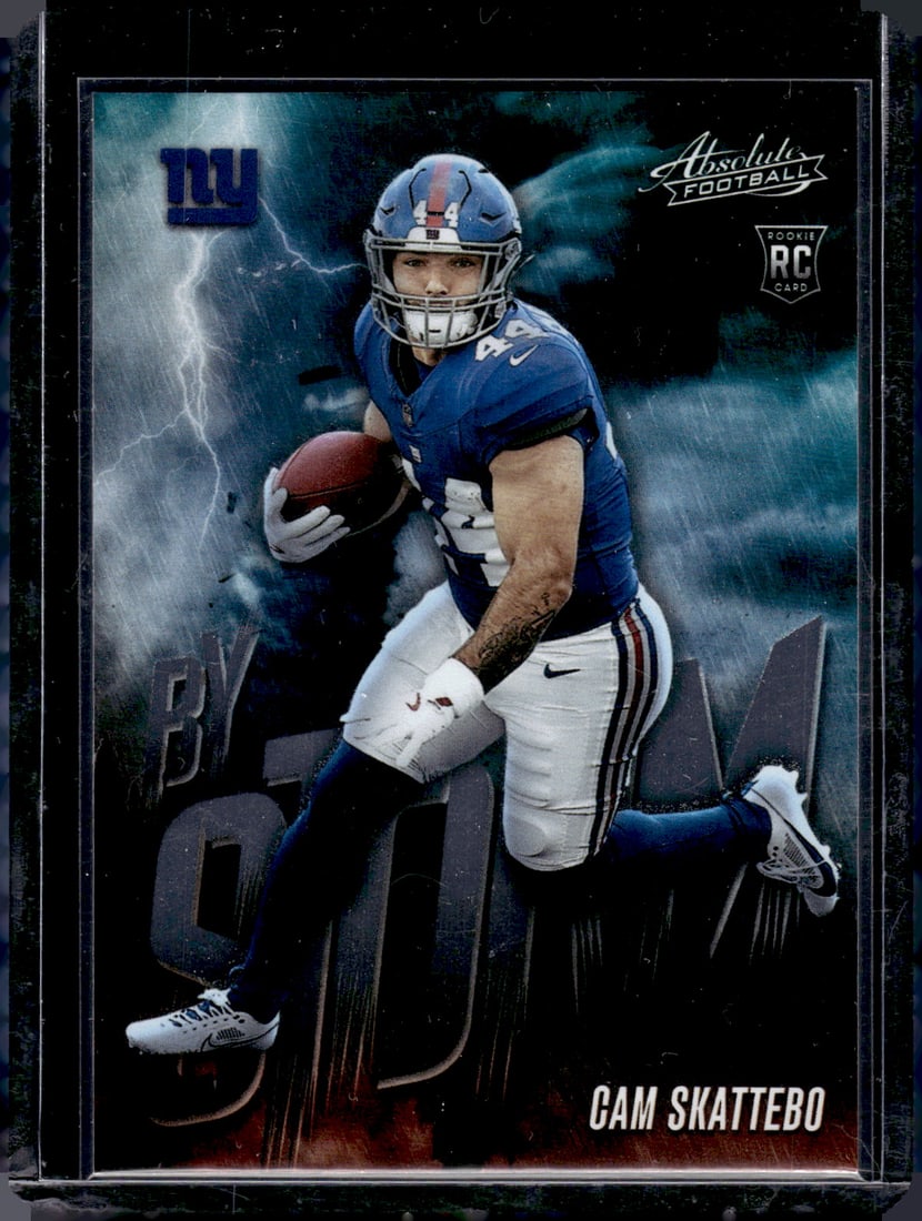 Cam Skattebo Rookie Card By Storm 2025 Absolute #2 New York Giants (1 of 2)