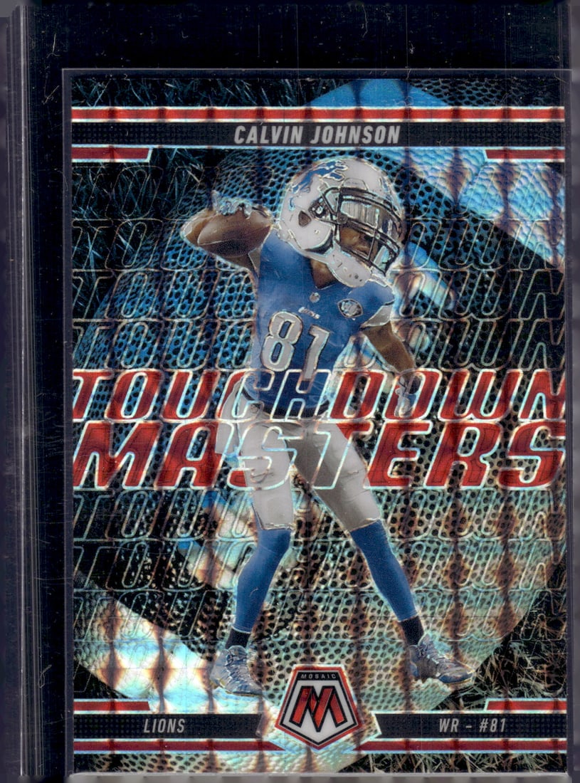 Calvin Johnson Touchdown Masters Red Mosaic Prizm 2025 Mosaic #16 Detroit Lions (1 of 2)