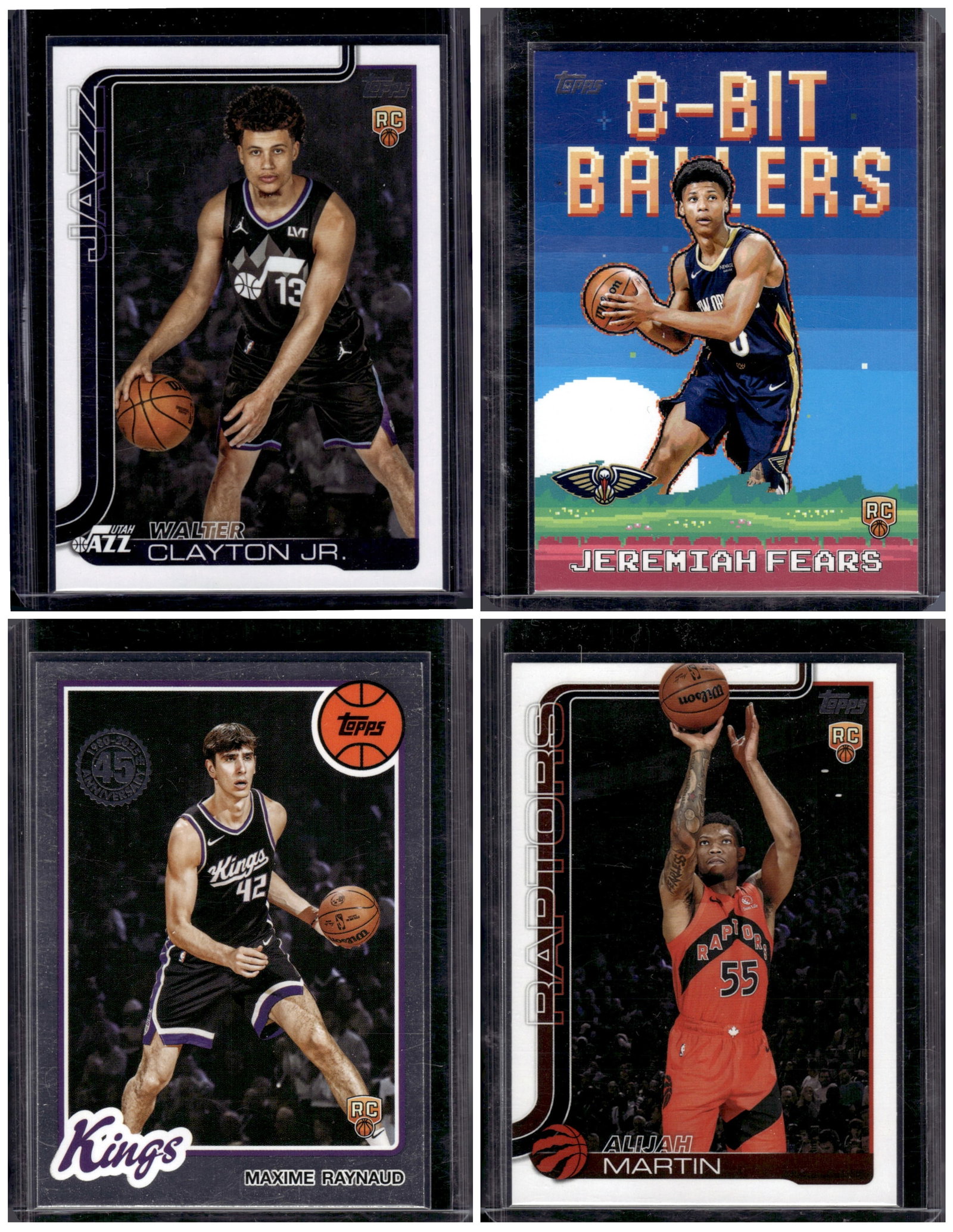Lot of 4 2025-26 Topps NBA Rookie Cards. Clayton JR, Fears, Raynaud, Martin: Topps Basketball NBA Trading & Sports Cards, Sports Cards for Sale Near Me, Chrome, Refractor, SP, SSP, Valuable Auction Memorabilia Lots Sold On Line, NBA Championship & Hall of Fame Player Cards