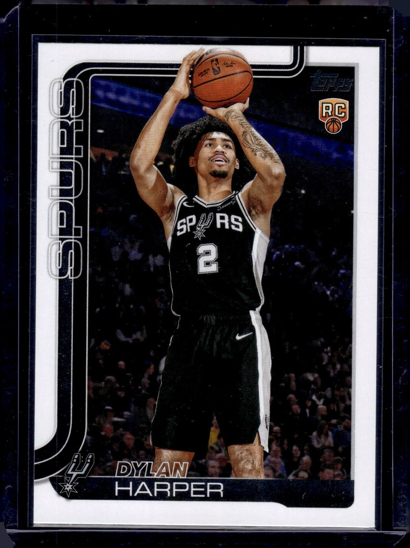 Dylan Harper Rookie Card 2025-26 Topps #202 San Antonio Spurs: Topps Basketball NBA Trading & Sports Cards, Sports Cards for Sale Near Me, Chrome, Refractor, SP, SSP, Valuable Auction Memorabilia Lots Sold On Line, NBA Championship & Hall of Fame Player Cards