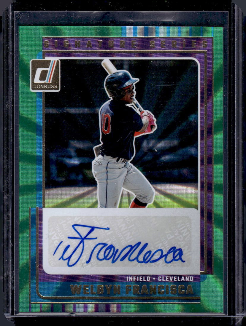 Welbyn Francisca Green Holo Laser Auto 2025 Donruss #SG-WFC Cleveland Guardians (1 of 2)