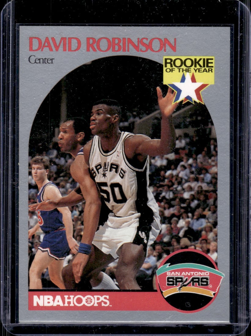 David Robinson Rookie of the Year 1990-91 NBA Hoops #270 San Antonio Spurs (1 of 2)