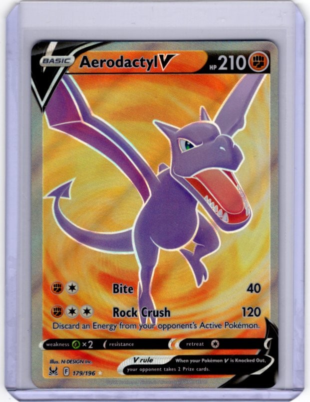 2022 Pokemon Lost Origin Aerodactyl V Full Art #179 (1 of 2)