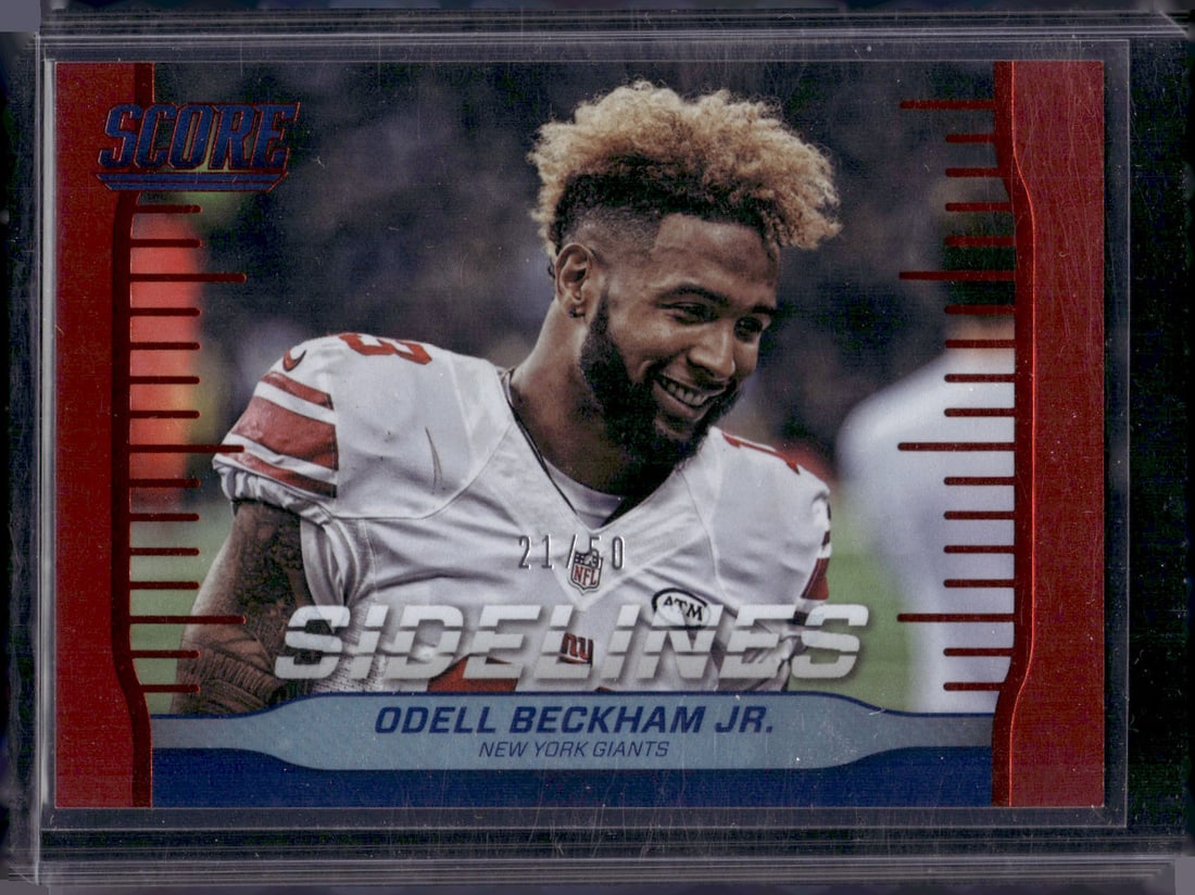 Odell Beckham Jr. Sidelines Red /50 2016 Score #21 New York Giants (1 of 2)