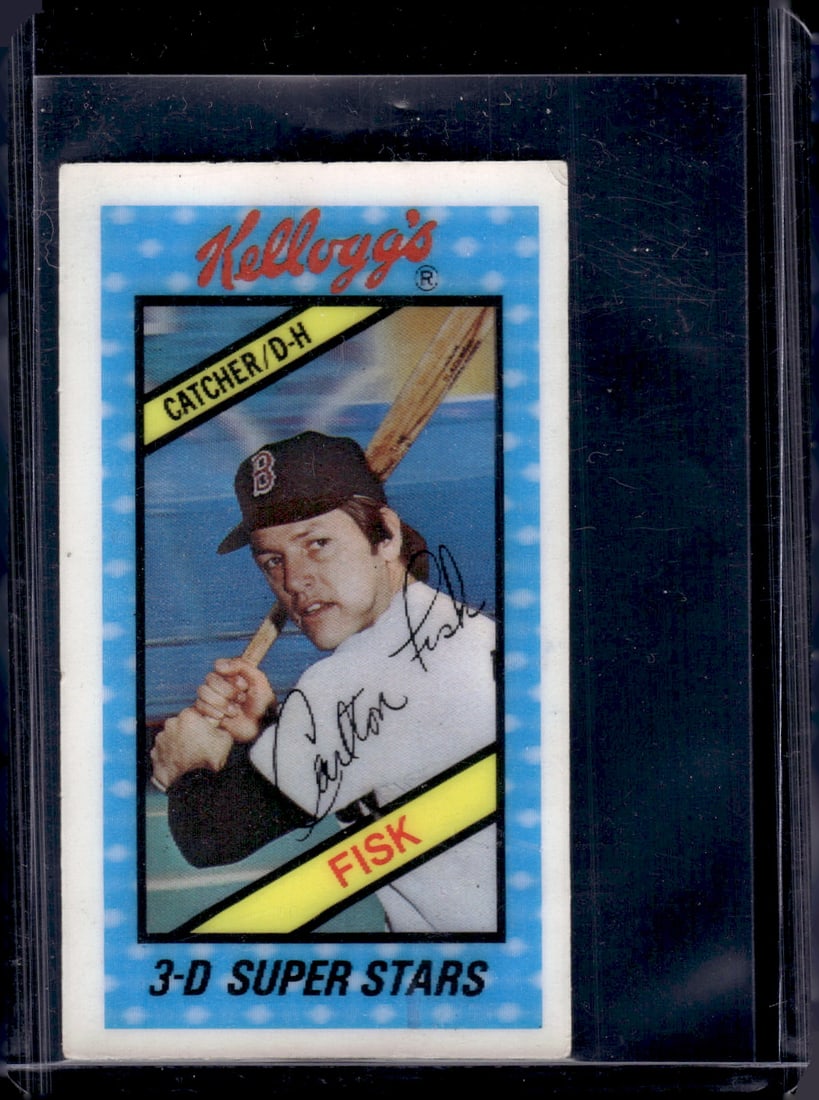 Carlton Fisk 1980 Kellogg's 3-D Super Stars #41 Boston Red Sox (1 of 2)